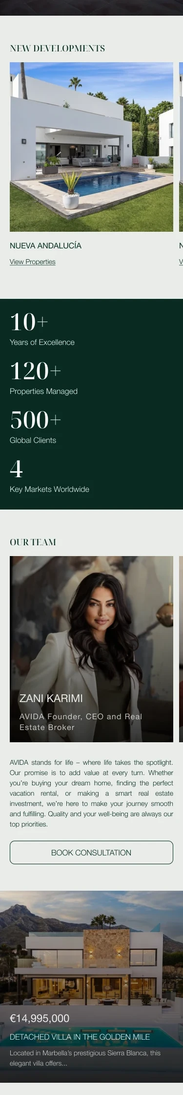 Mobile — developments and team