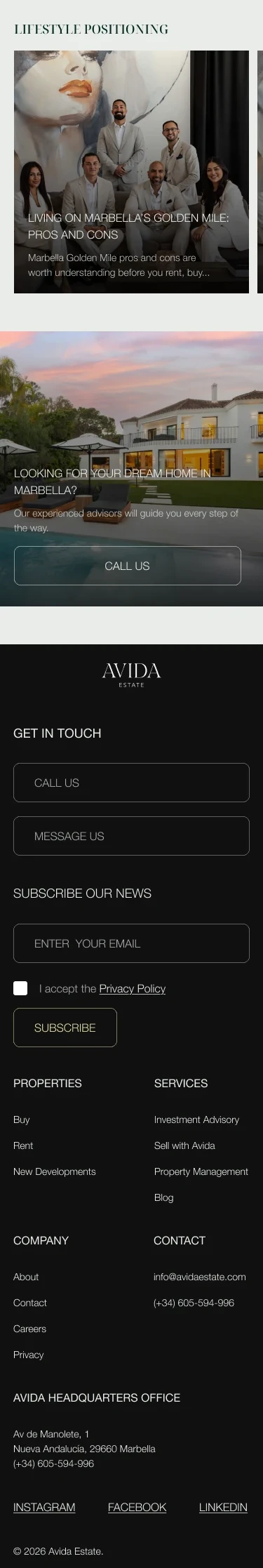 Mobile — lifestyle and enquiry