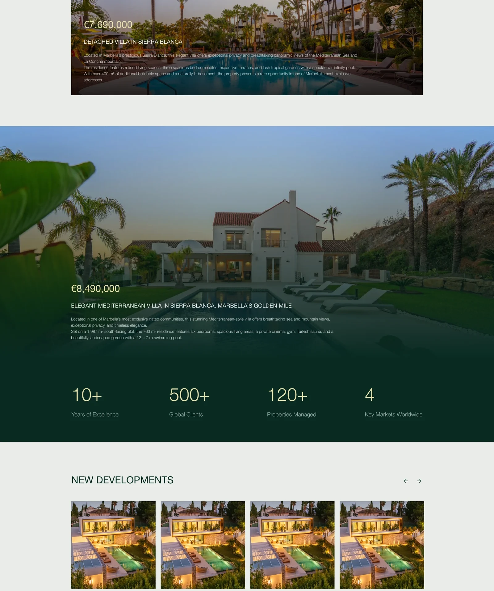 Properties, key figures and developments