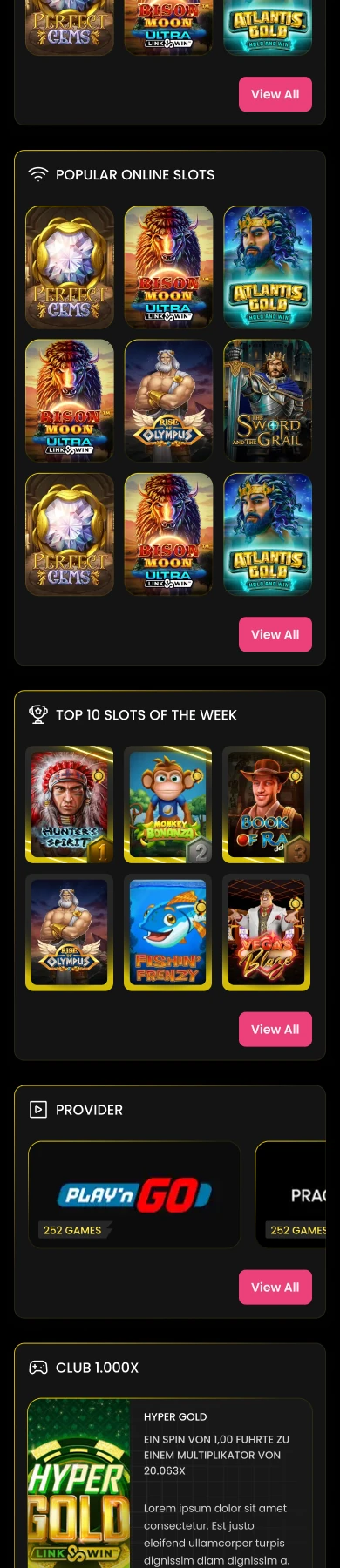 Mobile — catalogue, providers and featured content