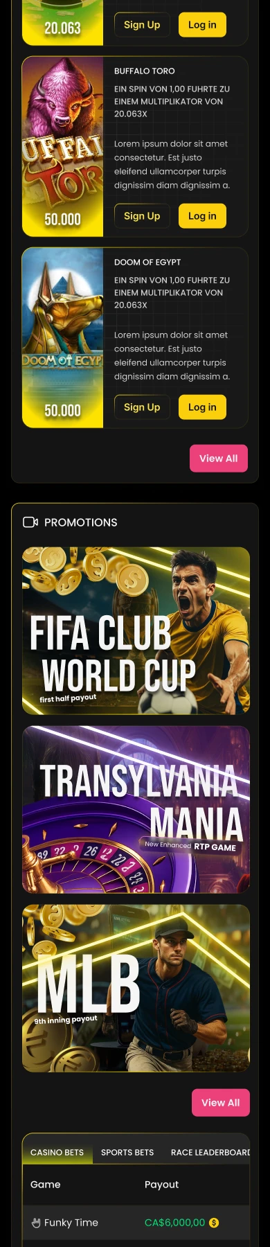 Mobile — featured offers, promotions and activity