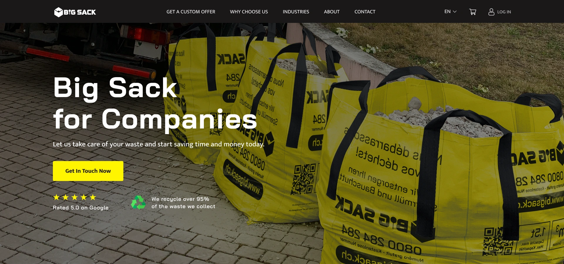 Professional customers — a business-focused introduction in the same visual system