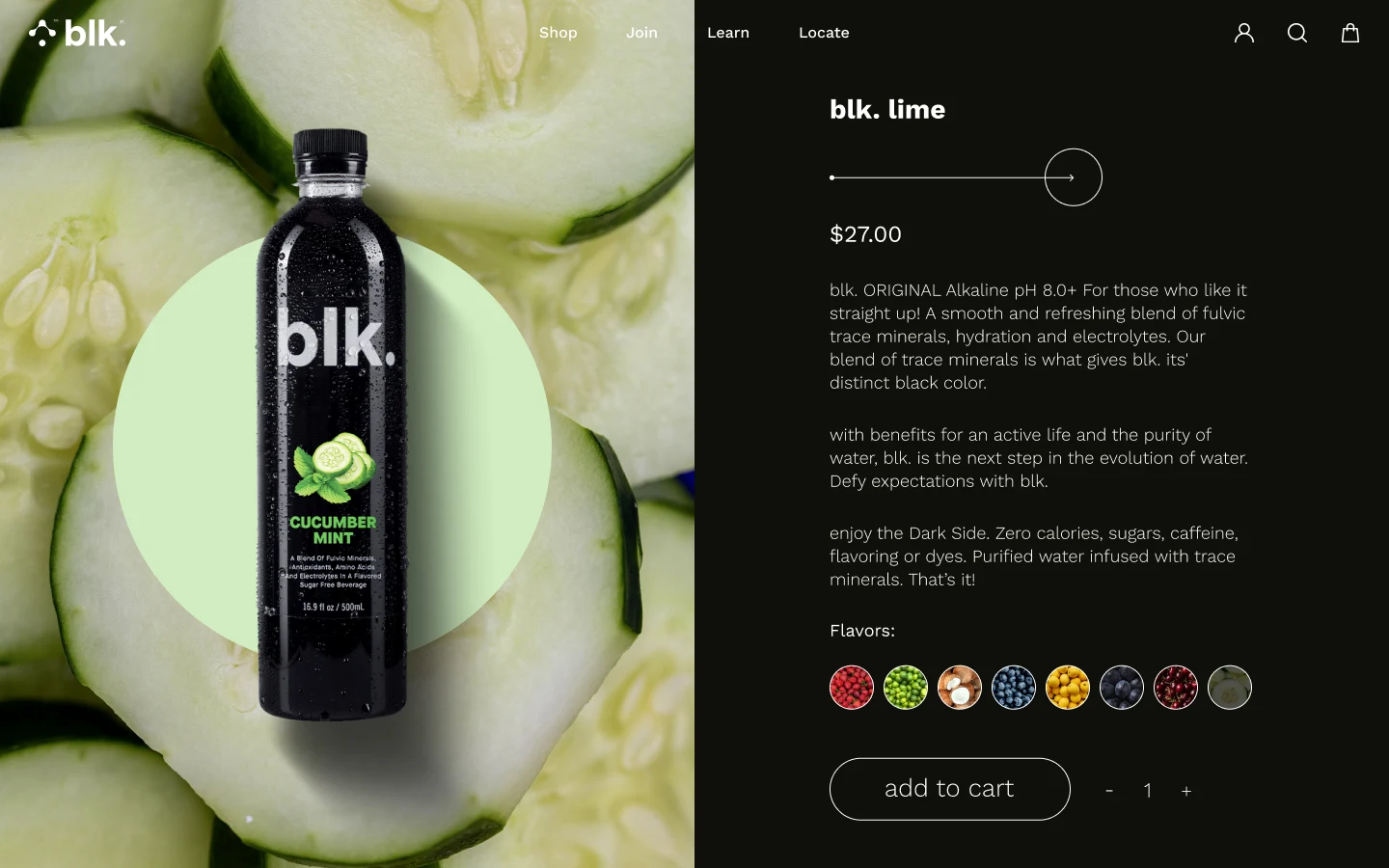 Product details and purchase interface