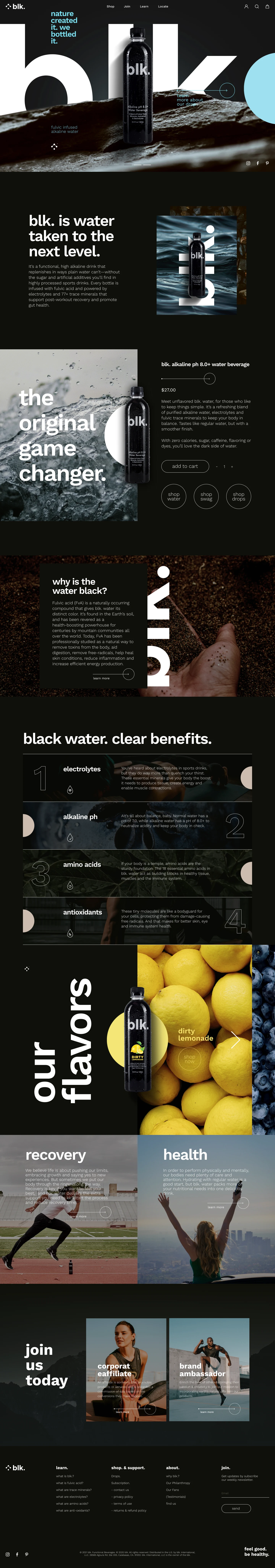 The complete homepage