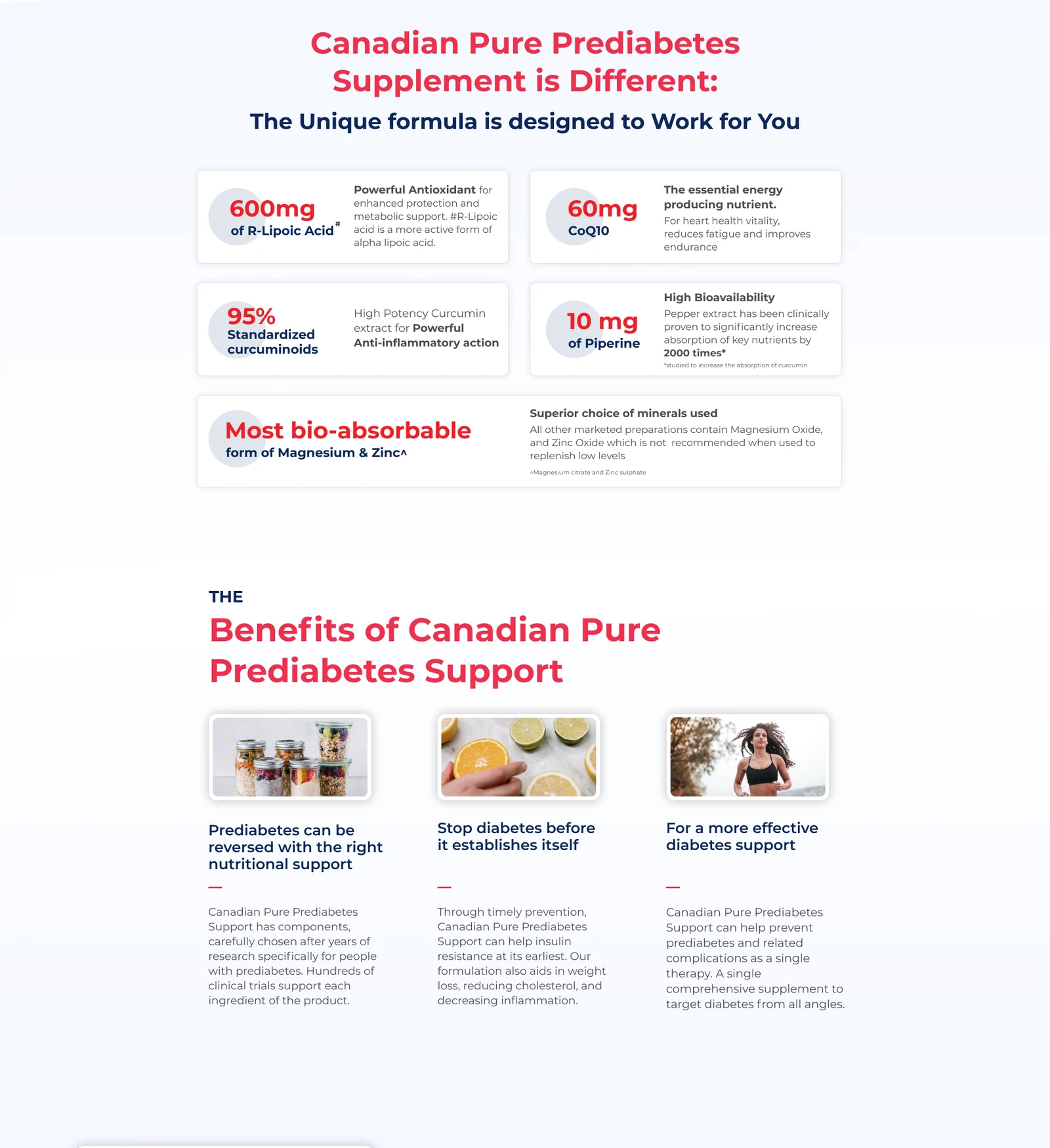 Product information and editorial card layouts