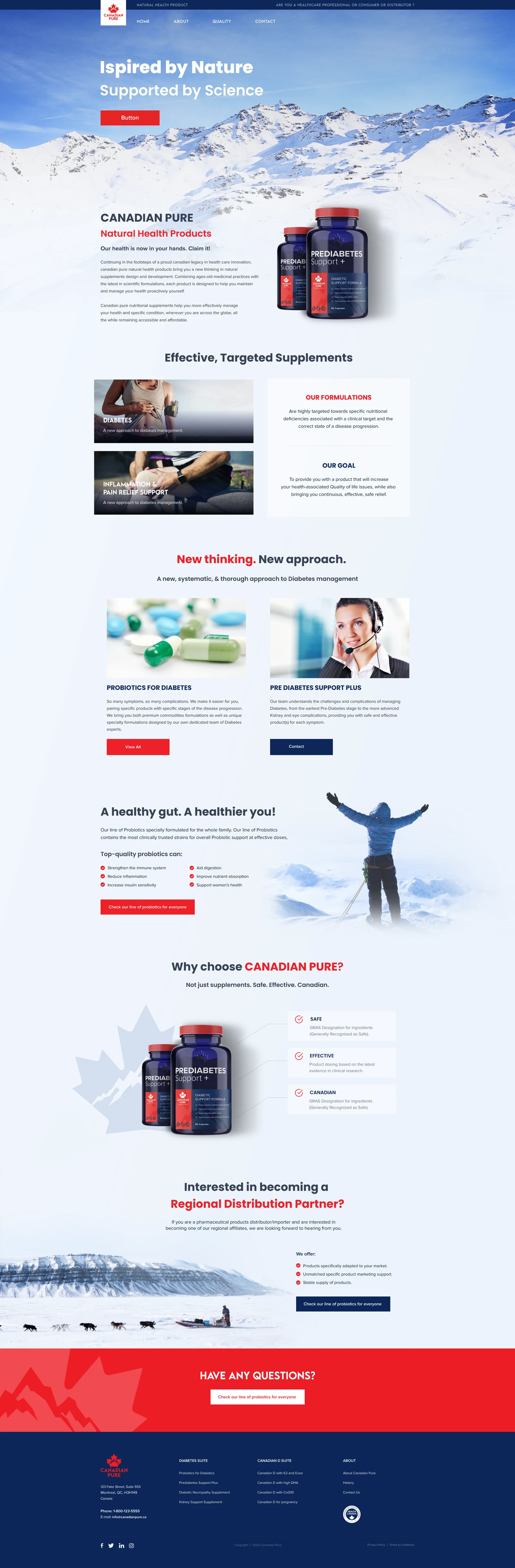 The complete brand homepage