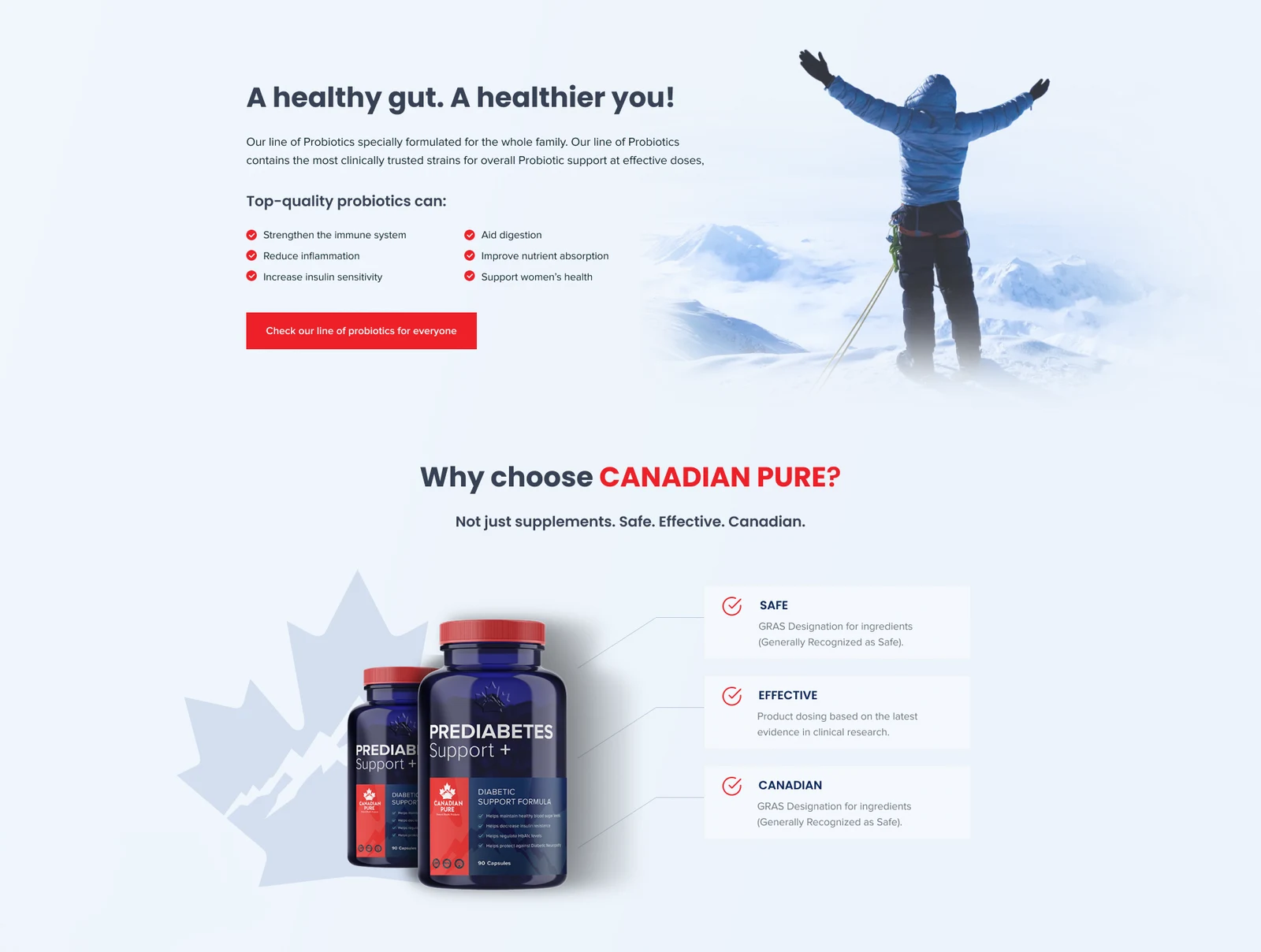 Homepage — lifestyle imagery and brand presentation
