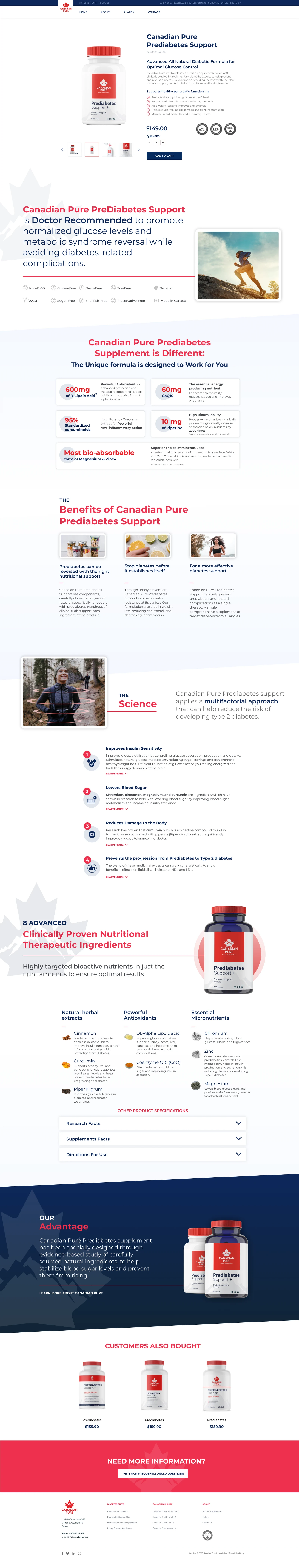 The complete product detail page
