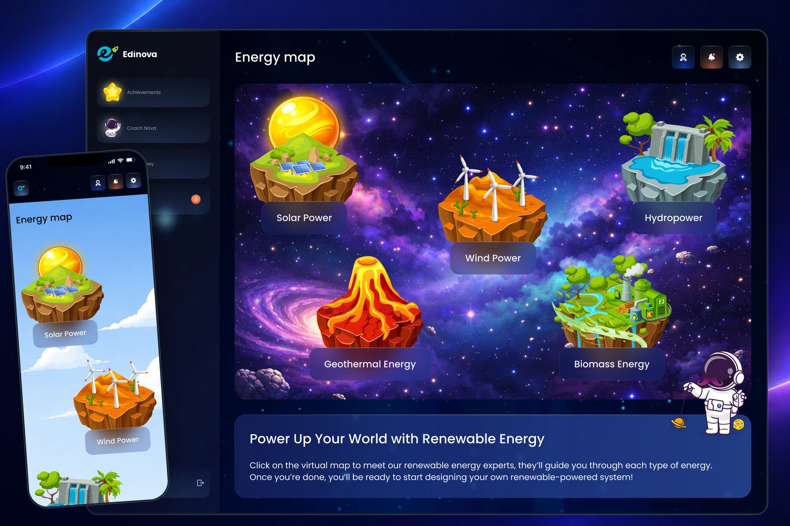 Edinova energy map on desktop and mobile