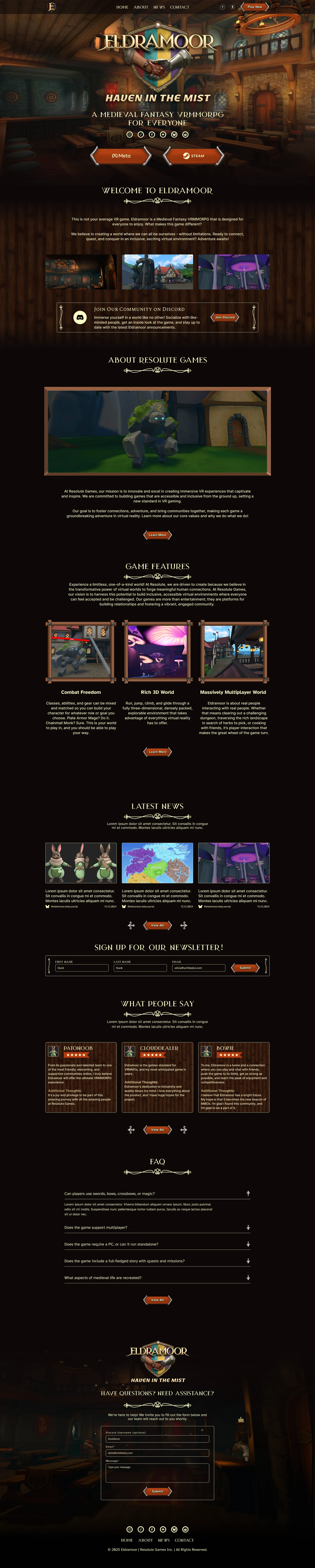 The complete game website
