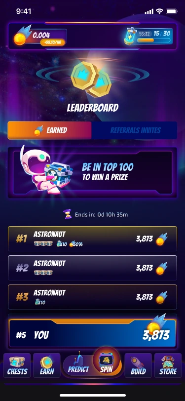Leaderboard — ranking and player list