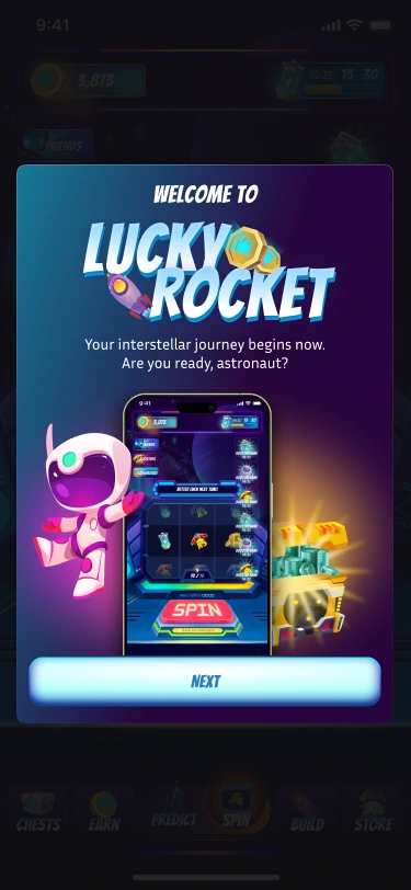 Welcome — character, game preview and first step