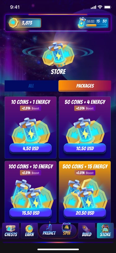 Store — package selection