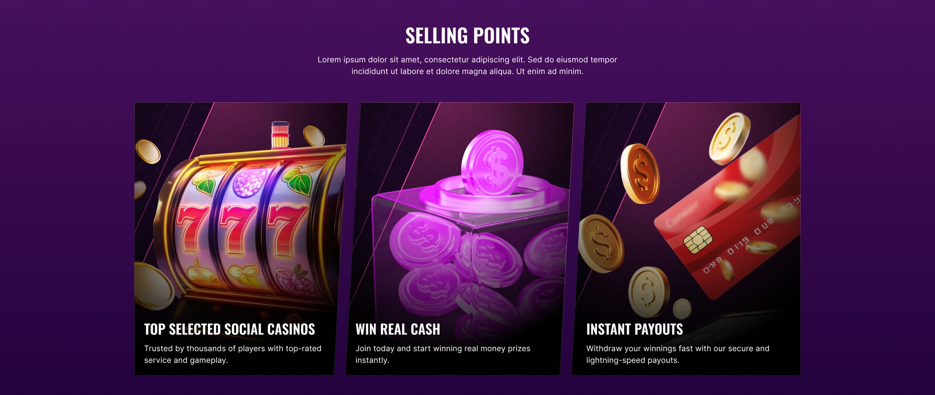 Supporting information — three illustrated cards