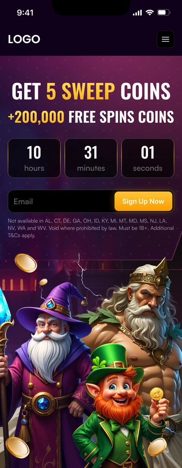 Mobile — first screen, countdown and email form