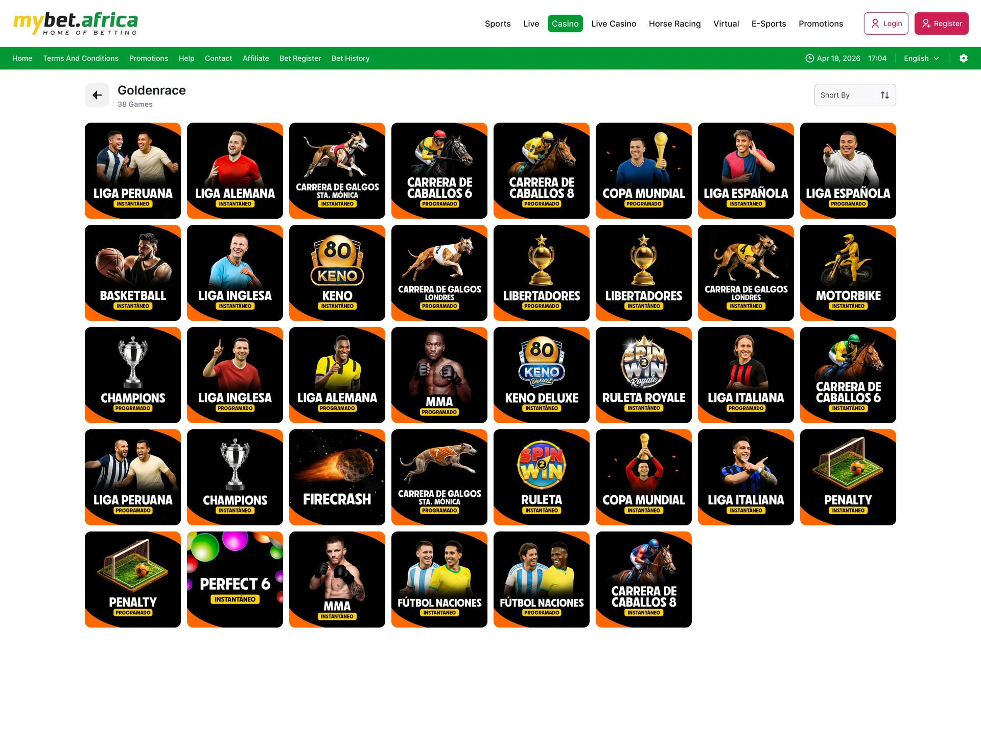 Collection detail — a consistent game-card grid