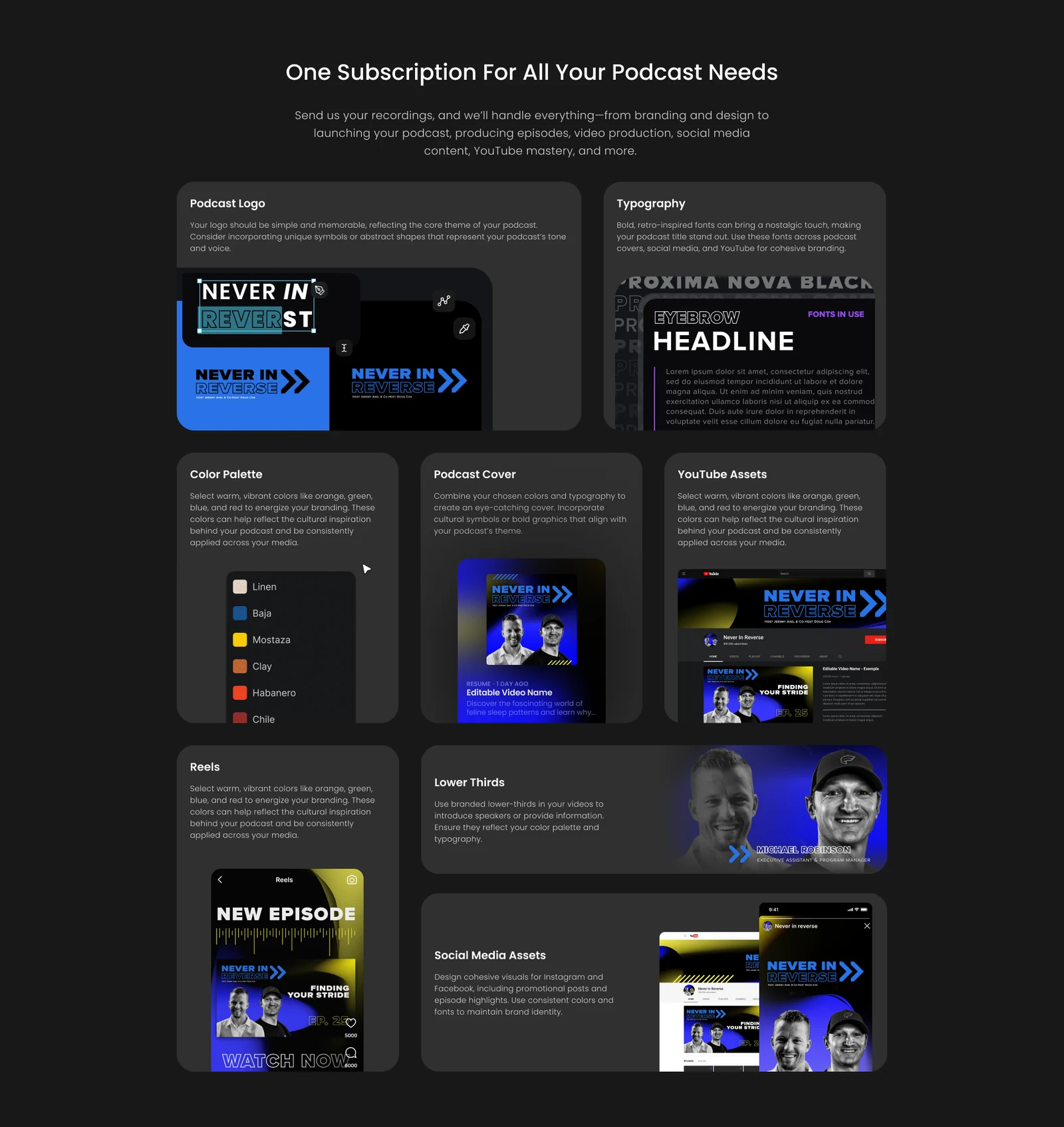 Design service — deliverables and visual examples