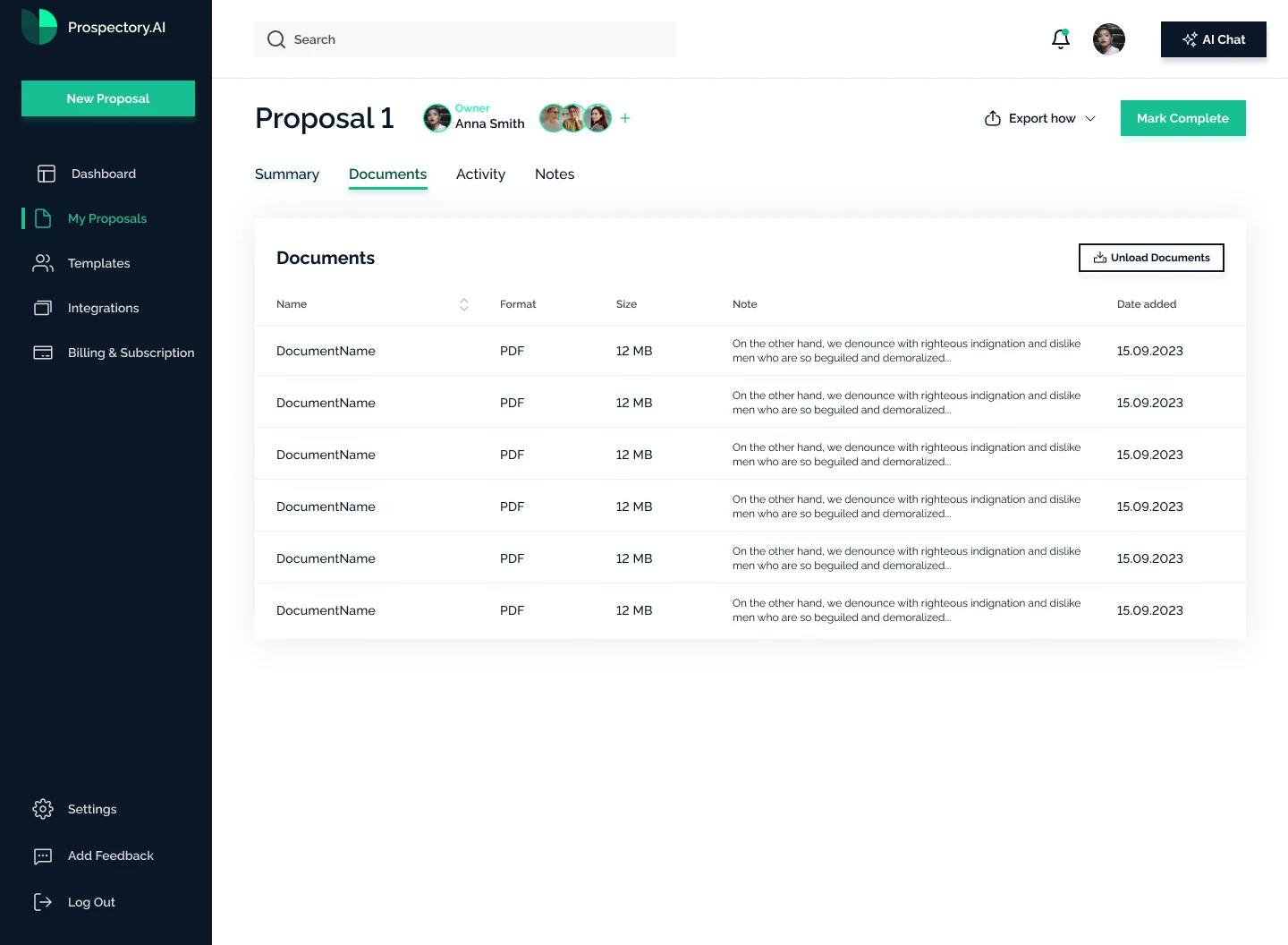 Source documents and upload management