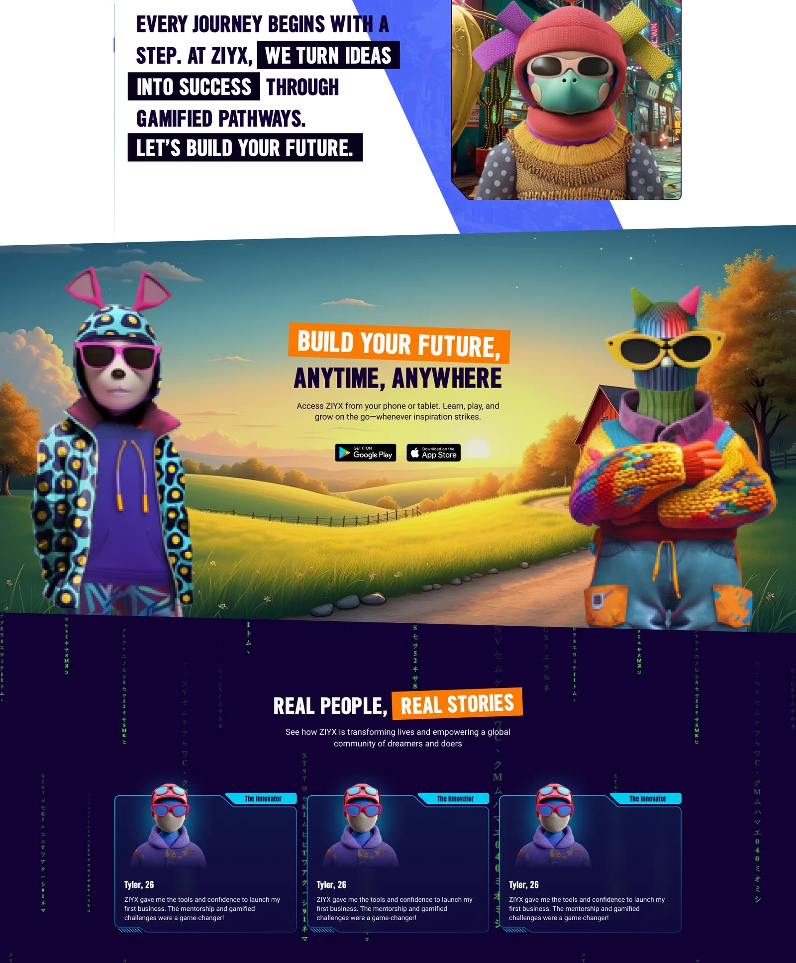 Website — the journey and community